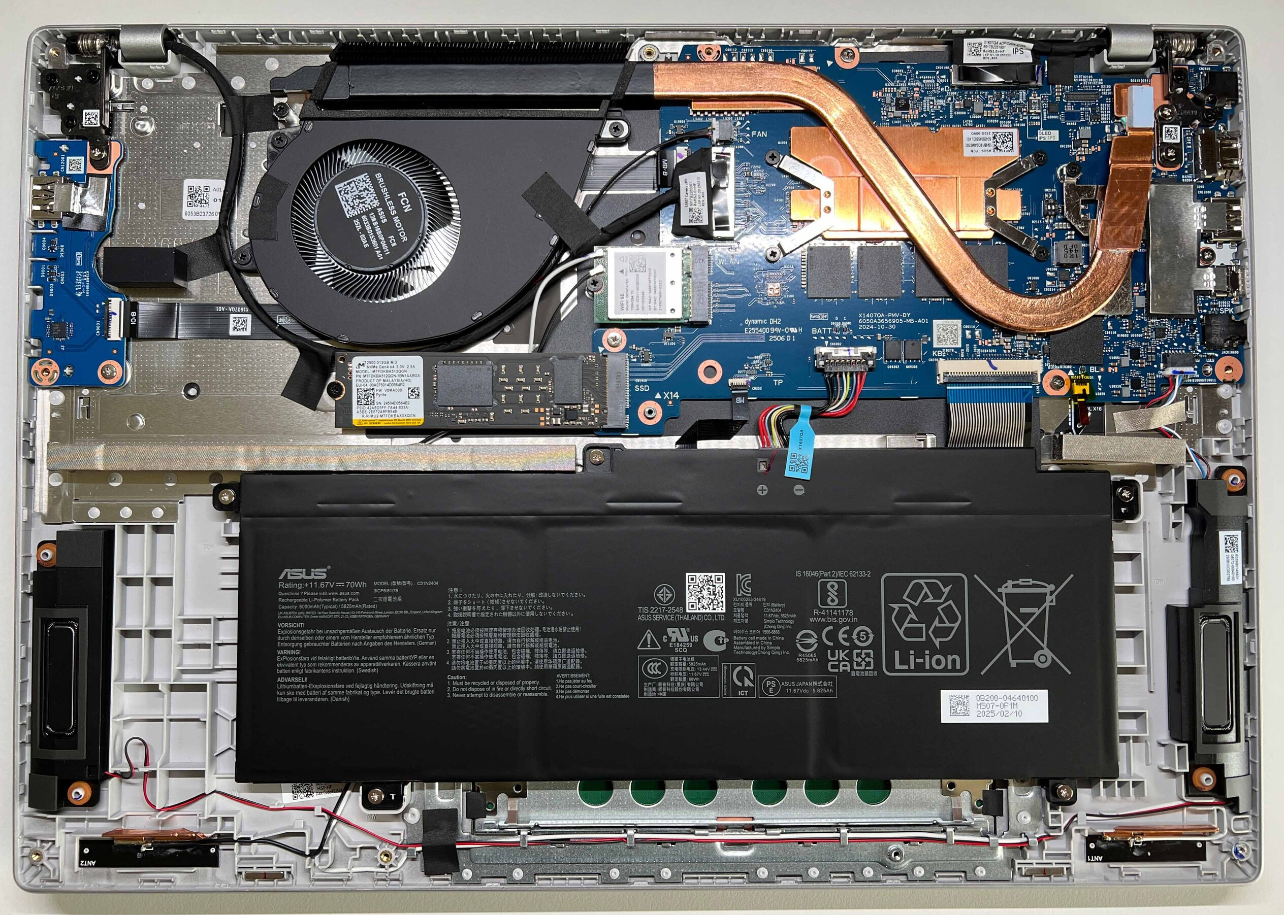 How to replace and fix ASUS Vivobook S3607 S3607C V3607 LCD Rear Top Lid Back Cover A case silver OLED (Asus Vivobook S16 S3607QA)